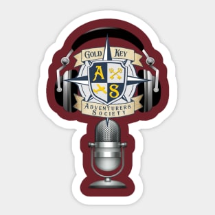 Gold Key Adventurers Society/With Mic and Headphones Sticker